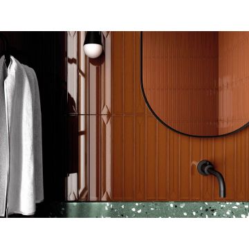 Настенная плитка Equipe (Эквип) Vitral Caramel Reactive 5x40 см