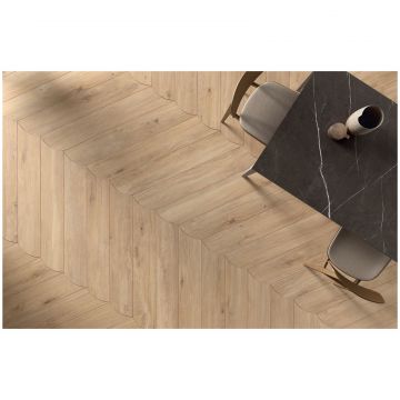 Керамогранит Caesar Cocoon Glee Chevron 25х75 см бежевый AGN6