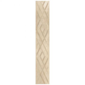 Керамогранит Кердомус Antique 120х20 см бежевый, светло-бежевый матовый, Decor Oak Fondi Rett.decorati, Cerdomus