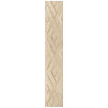 Керамогранит Кердомус Antique 120х20 см бежевый, светло-бежевый матовый, Decor Oak Fondi Rett.decorati, Cerdomus