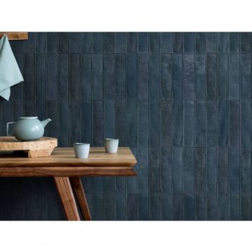 Настенная плитка Mykonos Ceramica (Муконос Керамика) Mallorca Blue 7.5x30 см