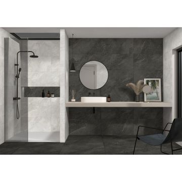 Керамогранит Global Tile (Глобал Тайл) Newton Серый 40х80 см GT408013706MSR11