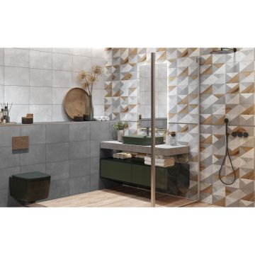 Плитка облицовочная Global Tile (Глобал Тайл) Vision Серый 40х27 см 9VI0164M