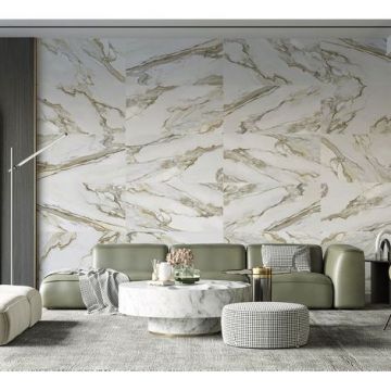 Керамогранит Global Tile (Глобал Тайл) Aura грес глазурованный Белый 60х120 см GT120603403MR