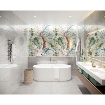 Керамогранит Global Tile (Глобал Тайл) Infinium Серый матовый панно часть А 60x120 см, GT1206014801MGR-A