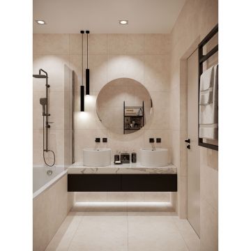 Керамогранит Global Tile (Глобал Тайл) Onda Бежевый матовый 60x60 см, GT60600902MR-3