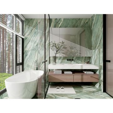 Керамогранит Global Tile (Глобал Тайл) Shanti Зеленый лаппатированный 60x120 см, GT1206020217LGR