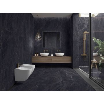 Керамогранит Azario (Азарио) Turkish Nero Carving 80х160 см, P231123008C