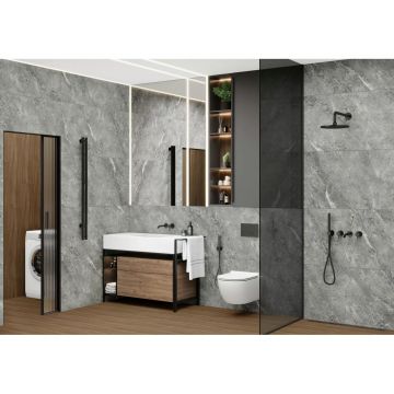 Керамогранит LCM (ЛКМ) Ajax Graphite матовый карвинг 60х120 см 60120AJA25M