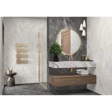 Керамогранит LCM (ЛКМ) Argenta Gray матовый карвинг 60х120 см 60120RGE15M