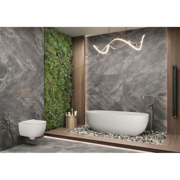 Керамогранит LCM (ЛКМ) Argenta Graphite матовый карвинг 60х120 см 60120RGE25M