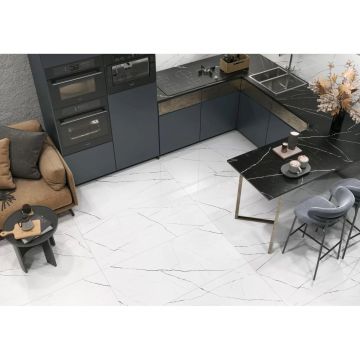 Керамогранит LCM Twinstone White полированный 600х1200 мм 60120TWN00P