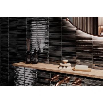 Мозаика Amadis Fine Tiles (Амадис) (Амадис Файн Тайлс) Short Stick Azabache 29.2x29.5 см (элемент 2х15 см)