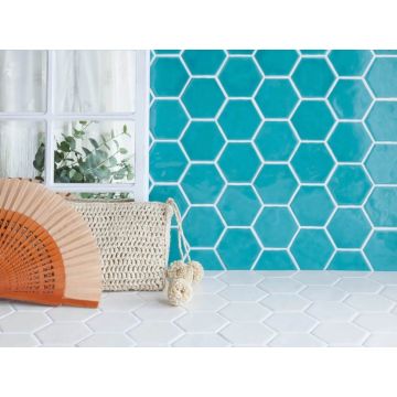 Керамическая плитка Amadis Fine Tiles (Амадис Файн Тайлс) Art Deco Glossy on Mesh Hibiscus 32x28 см