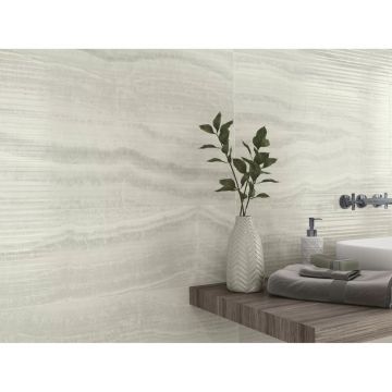 Керамическая плитка Декор Baldocer (Балдокер) Coliseum Strokes Pearl 28х85 см