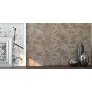 Керамическая плитка Декор Baldocer (Балдокер) Icon Shape Taupe 30х90 см
