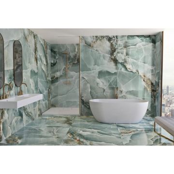 Керамогранит Baldocer (Балдокер) Onyx Turquoise Pulido 120х260 см