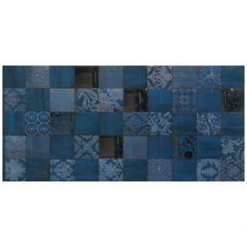 Декор Балдокер Cumula 63,2х31,6 см синий, серебристый глянцевый, Luxor Azul Silver Decor, Baldocer