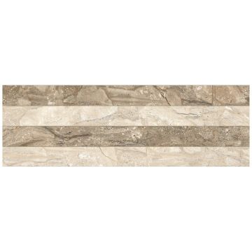 Декор Балдокер Dreire Bone 85х28 см бежевый, коричневый глянцевый, Decor Lamia Dreire Noce, Baldocer