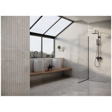 Базовая плита Евротайл Bottega 100х32,5 см белый глянцевая 01-00125874, Eurotile рельеф вертикальный Настенная плитка 855