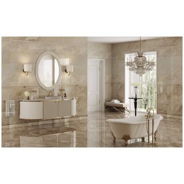 Базовая плита Евротайл Eclipse Beige 120х60 см бежевый, черный, серый полированная 623, ЭКЛИПС беж Eurotile