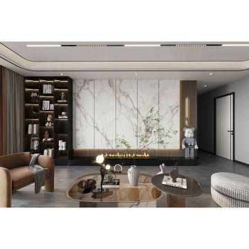 Керамогранит Basconi Home (Баскони Хоме) Golden Francesca Белый 120х300 см BHK-4009