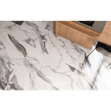 Керамогранит Basconi Home (Баскони Хоме) Calacatta Gold Серый 60х120 см BHM-5002