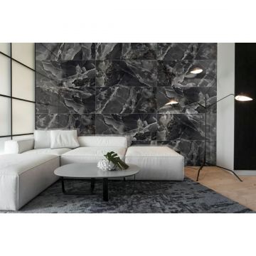 Керамогранит Bonton Ceramica (Бонтон Керамика) Onice Montescopa Black Polished 60х120 см