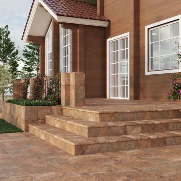 Фронтальная ступень Exagres (Ексагрес) Peldano Manhattan Red 33х24,5х4 см С0002649