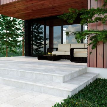 Фронтальная ступень Exagres (Ексагрес) Peldano Manhattan White 33х24,5х4 см С0002667