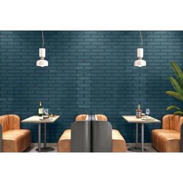 Керамическая плитка Decocer Monte Blue 10x40 см С0005605