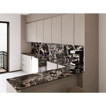 Слэб керамический Staro (Старо) Tech Polished Etnico Black 80х240 см С0004967