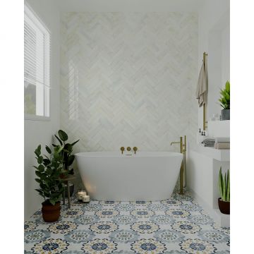 Керамическая плитка Staro (Старо) Smile Tile Jazz Cream 7.5x22.5 см