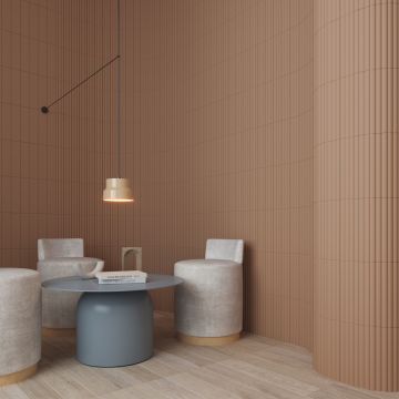 Керамическая плитка DNA Tiles (ДНА Тайлс) Match Curved Tan Matt 6.25x25 см, 130862