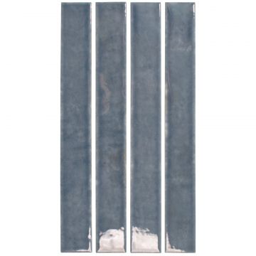 Керамогранит Дна Тайлс Mistral 31х3,7 см синий глянцевая DNA000009, Indigo, Dna Tiles