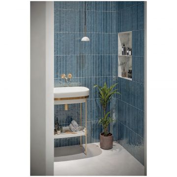 Керамогранит Дна Тайлс Mistral 31х3,7 см синий глянцевая DNA000009, Indigo, Dna Tiles