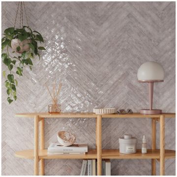 Керамогранит Дна Тайлс Mistral 3,7х31 см сиреневый глянцевая DNA000005, Lavender, Dna Tiles