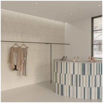 Керамогранит Дна Тайлс Mistral 3,7х3,1 см белый глянцевая DNA000001, White, Dna Tiles