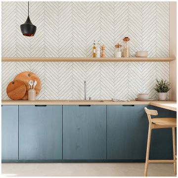 Керамогранит Дна Тайлс Mistral 3,7х3,1 см белый глянцевая DNA000001, White, Dna Tiles