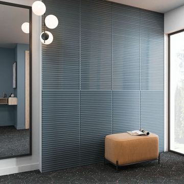 Керамическая плитка DNA Tiles (ДНА Тайлс) Plinto In Blue Gloss 10,7х54,2 см, глянцевая (78803283)