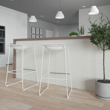 Керамическая плитка DNA Tiles (ДНА Тайлс) Plinto In White Gloss 10,7х54,2 см, глянцевая (78803287)