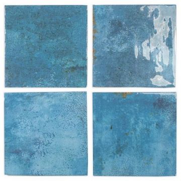 Настенная плитка DNA Tiles (ДНА Тайлс) Enamel Square Ocean 12.5x12.5 см