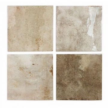 Настенная плитка DNA Tiles (ДНА Тайлс) Enamel Square Truffle 12.5x12.5 см