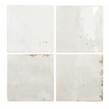 Настенная плитка DNA Tiles (ДНА Тайлс) Enamel Square White 12.5x12.5 см