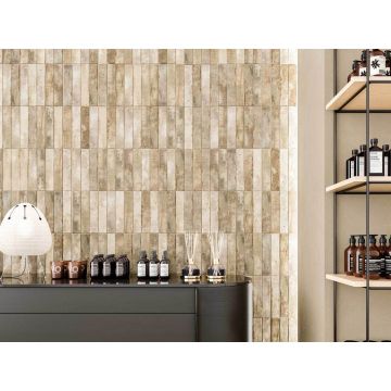 Настенная плитка DNA Tiles (ДНА Тайлс) Enamel Truffle 5x25 см