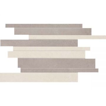 Мозаика ABK Ceramiche (АБК Керамише) Docks Mos.Brick White Silver 30х40 см (DKR51052)