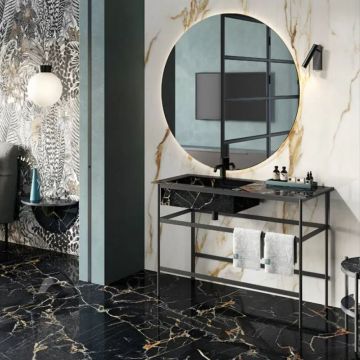 Керамогранит ABK Ceramiche (АБК Керамише) Sensi Signoria Calacatta Vena Oro Luх Ret 60х120 см (PF60009118)