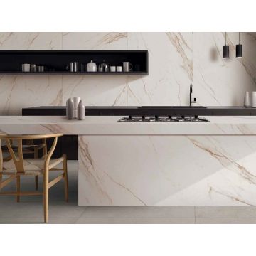 Керамогранит ABK Ceramiche (АБК Керамише) Sensi Up Calacatta Gold Luх Ret 120х280 см (PF60008803)