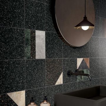 Керамическая плитка ABK ceramiche (АБК Керамише) Play dots black 20х20 см (PF60005891)