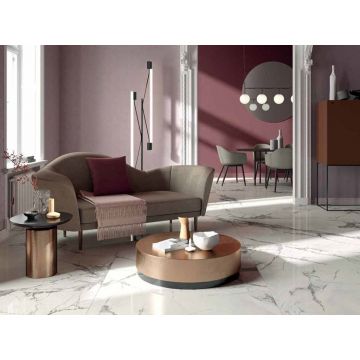 Керамическая плитка ABK Ceramiche (АБК Керамише) Sensi Statuario Ultra Lux+Ret. 80x80 см, PF60000718